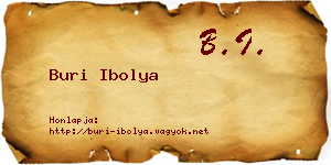 Buri Ibolya névjegykártya